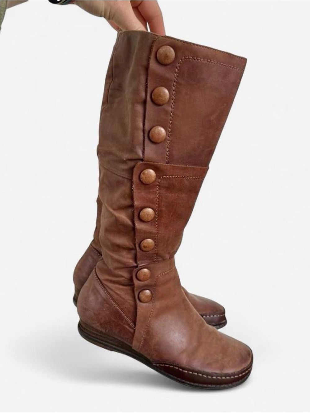 Miz mooz Y2K brown leather button boots